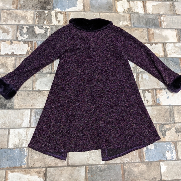 Blueberi Boulevard Girl's Size 12 Purple Dress Jacket Floral - Picture 8 of 10